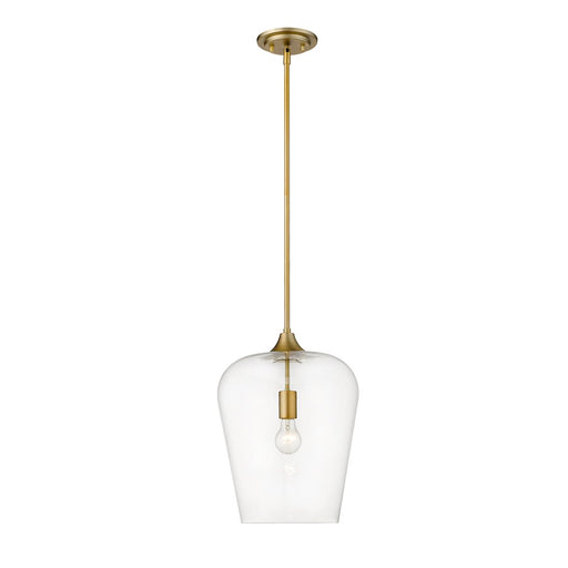 Z-Lite Joliet 1 Light 16.25" Pendant, Olde Brass/Clear