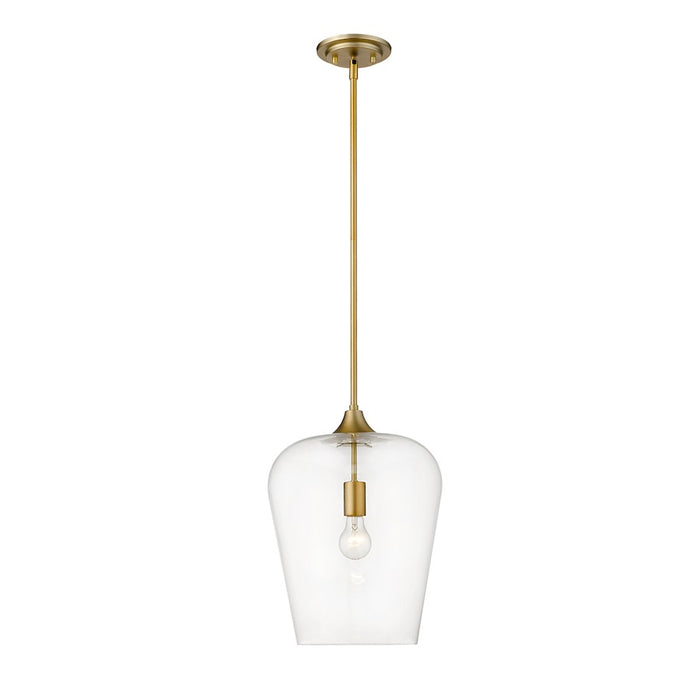 Z-Lite Joliet 1 Light 16.25" Pendant, Olde Brass/Clear