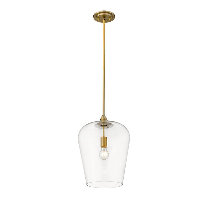 Z-Lite Joliet 1 Light 16.25" Pendant, Olde Brass/Clear