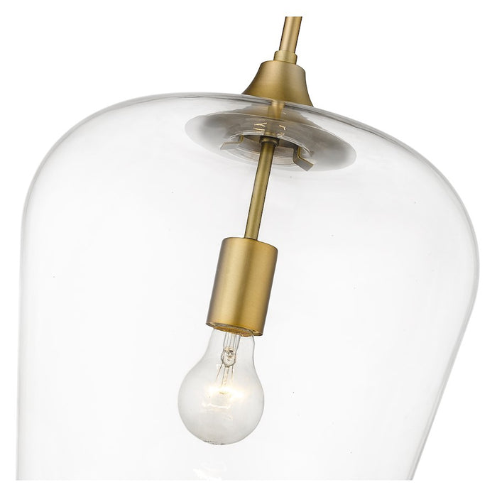 Z-Lite Joliet 1 Light 16.25" Pendant, Olde Brass/Clear