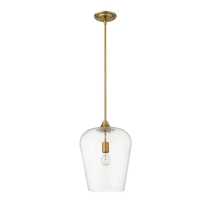 Z-Lite Joliet 1 Light 16.25" Pendant, Olde Brass/Clear
