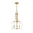 Z-Lite Joliet 3 Light Pendant, Burnished Brass/Clear - 473P16-BBR