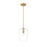 Z-Lite Joliet 1 Light 9" Pendant, Burnished Brass/Clear