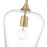 Z-Lite Joliet 1 Light 9" Pendant, Burnished Brass/Clear