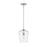 Z-Lite Joliet 1 Light 12.25" Pendant, Brushed Nickel/Clear