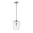 Z-Lite Joliet 1 Light 12.25" Pendant, Brushed Nickel/Clear