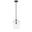 Z-Lite Joliet 1 Light 12.25" Pendant, Matte Black/Clear