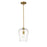 Z-Lite Joliet 1 Light 12.25" Pendant, Olde Brass, Clear - 473P9-OBR