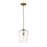 Z-Lite Joliet 1 Light 12.25" Pendant, Olde Brass/Clear