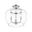 Z-Lite Joliet 3 Light Semi Flush Mount in Chrome/Clear