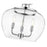 Z-Lite Joliet 3 Light Semi Flush Mount in Chrome/Clear