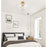 Z-Lite Joliet 1 Light Semi Flush Mount, Burnished Brass/Clear