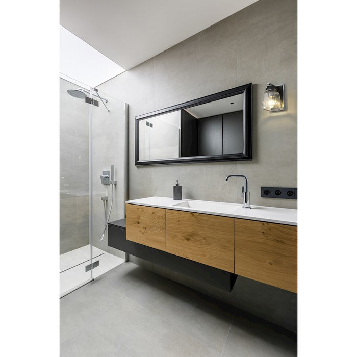 Z-Lite Jackson 1 Light Wall Sconce, Brushed Nickel/Matte Black