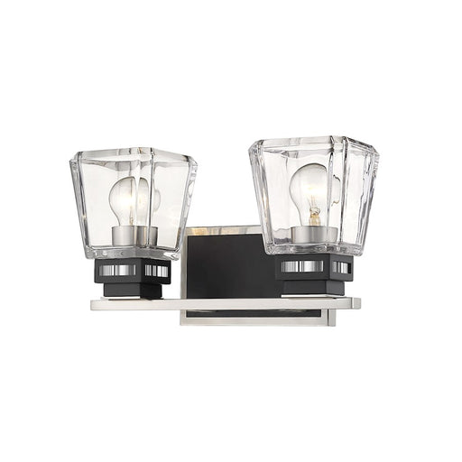 Z-Lite Jackson 2 Light Vanity, Brushed Nickel/Matte Black - 474-2V-BN-MB