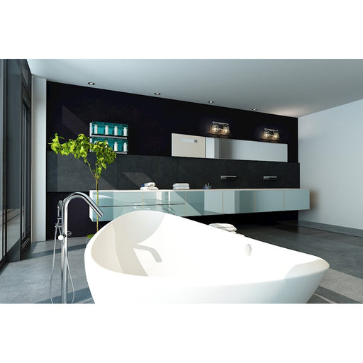 Z-Lite Jackson 2 Light Vanity, Chrome/Matte Black