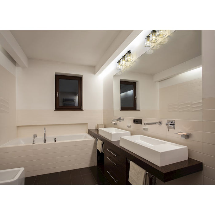 Z-Lite Jackson 3 Light Vanity, Brushed Nickel/Matte Black
