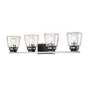 Z-Lite Jackson 4 Light Vanity, Brushed Nickel/Matte Black - 474-4V-BN-MB