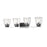 Z-Lite Jackson 4 Light Vanity, Chrome/Matte Black - 474-4V-CH-MB