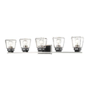 Z-Lite Jackson 5 Light Vanity, Brushed Nickel/Matte Black - 474-5V-BN-MB