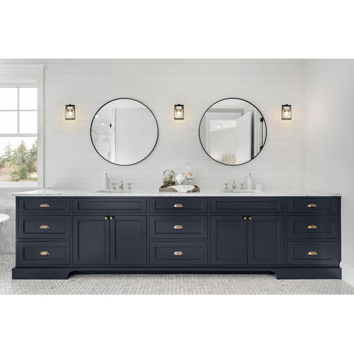 Z-Lite Bleeker Street 1 Light Wall Sconce, Matte Black/Chrome