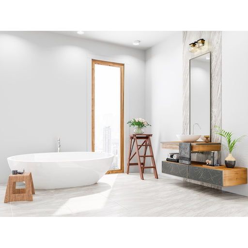 Z-Lite Bleeker Street 2 Light Vanity, Matte Black/Olde Brass