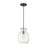 Z-Lite Bella 1 Light Mini Pendant, Matte Black/Brushed Nickel - 476MP-MB-BN