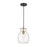 Z-Lite Bella 1 Light Mini Pendant, Matte Black/Olde Brass - 476MP-MB-OBR