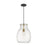 Z-Lite Bella 1 Light Pendant, Matte Black/Olde Brass - 476P-MB-OBR