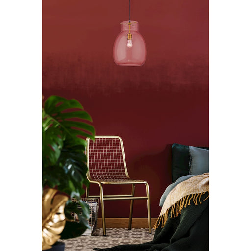 Z-Lite Bella 1 Light Pendant, Matte Black/Olde Brass