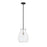 Z-Lite Bella 1 Light 16" Mini Pendant, Black/Nickel/Clear