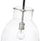 Z-Lite Bella 1 Light 16" Mini Pendant, Black/Nickel/Clear