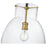 Z-Lite Bella 1 Light 16" Mini Pendant, Black/Olde Brass/Clear