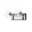 Z-Lite Parsons 2 Light Vanity, Matte Black/Brushed Nickel/Clear