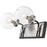 Z-Lite Parsons 2 Light Vanity, Matte Black/Brushed Nickel/Clear