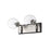 Z-Lite Parsons 2 Light Vanity, Matte Black/Brushed Nickel/Clear