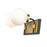 Z-Lite Parsons 2 Light Vanity, Matte Black/Olde Brass/Opal