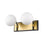 Z-Lite Parsons 2 Light Vanity, Matte Black/Olde Brass/Opal