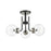 Z-Lite Parsons 3 Light 14" Semi Flush, Black/Nickel/Clear