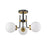 Z-Lite Parsons 3 Light 14" Semi Flush, Black/Olde Brass/Opal