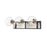 Z-Lite Parsons 3 Light Vanity, Matte Black/Brushed Nickel/Clear