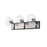 Z-Lite Parsons 3 Light Vanity, Matte Black/Brushed Nickel/Clear