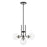 Z-Lite Parsons 4 Light Chandelier, Black/Brushed Nickel/Clear
