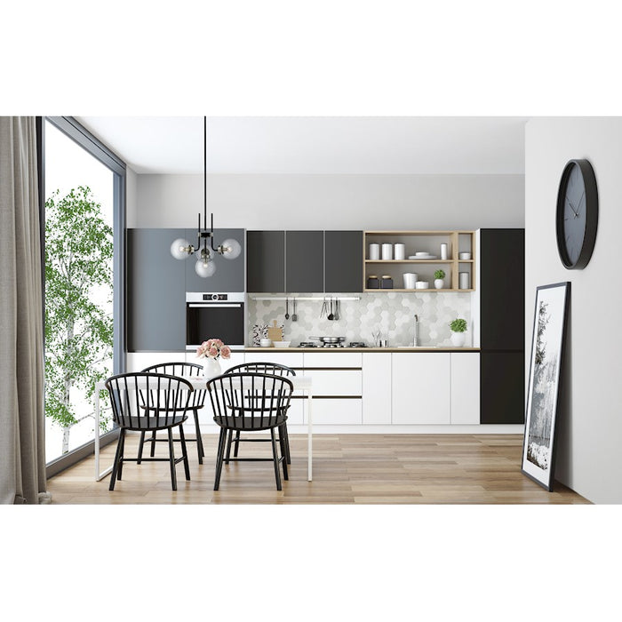 Z-Lite Parsons 4 Light Chandelier, Black/Brushed Nickel/Clear
