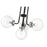 Z-Lite Parsons 4 Light Chandelier, Black/Brushed Nickel/Clear