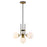 Z-Lite Parsons 4 Light 97.75" Chandelier, Black/Olde Brass/Opal