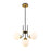 Z-Lite Parsons 4 Light 97.75" Chandelier, Black/Olde Brass/Opal