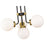 Z-Lite Parsons 4 Light 97.75" Chandelier, Black/Olde Brass/Opal