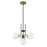 Z-Lite Parsons 4 Light 97.75" Chandelier, Black/Olde Brass/Opal
