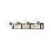 Z-Lite Parsons 4 Light Vanity, Matte Black/Brushed Nickel/Clear