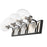 Z-Lite Parsons 4 Light Vanity, Matte Black/Brushed Nickel/Clear